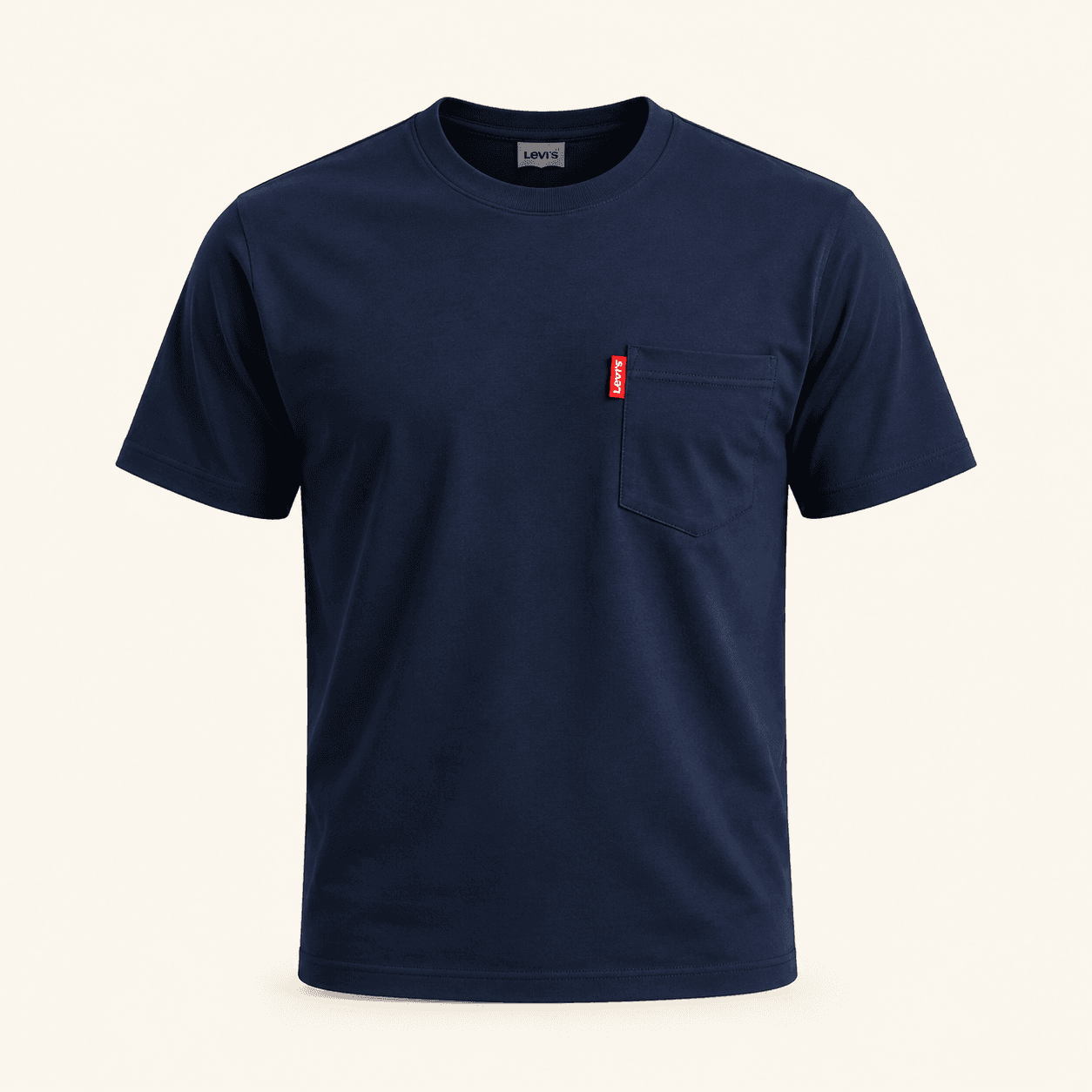 Mens Pocket T-Shirt Navy by LIVE'IT Clothing & Co. — image 1